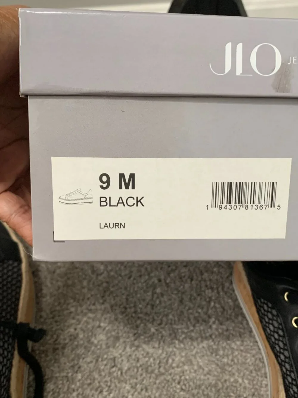 JLo Black Mesh Sneakers size 9